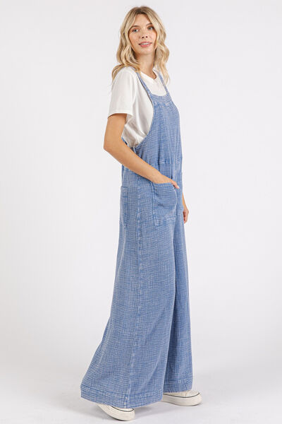 Mittoshop Textured Wide Leg Overalls