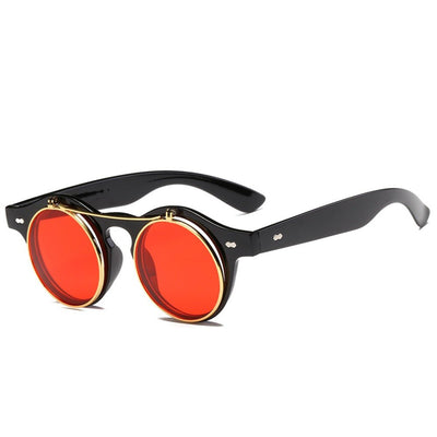 Women Brand Designer Retro Round Steampunk Sunglasses