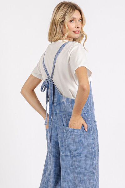 Mittoshop Textured Wide Leg Overalls