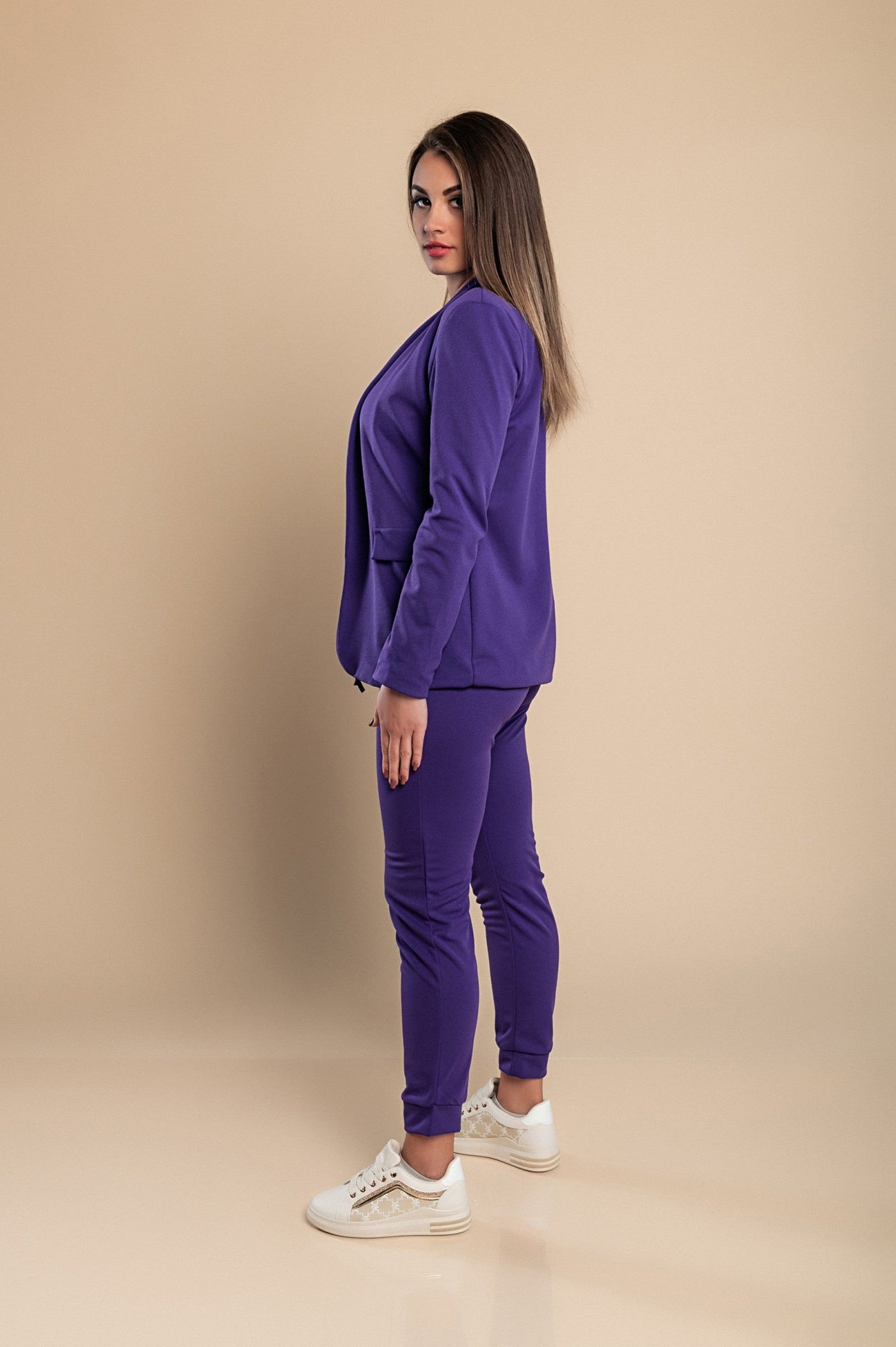 Elegant blazer and pants set Estrena, purple