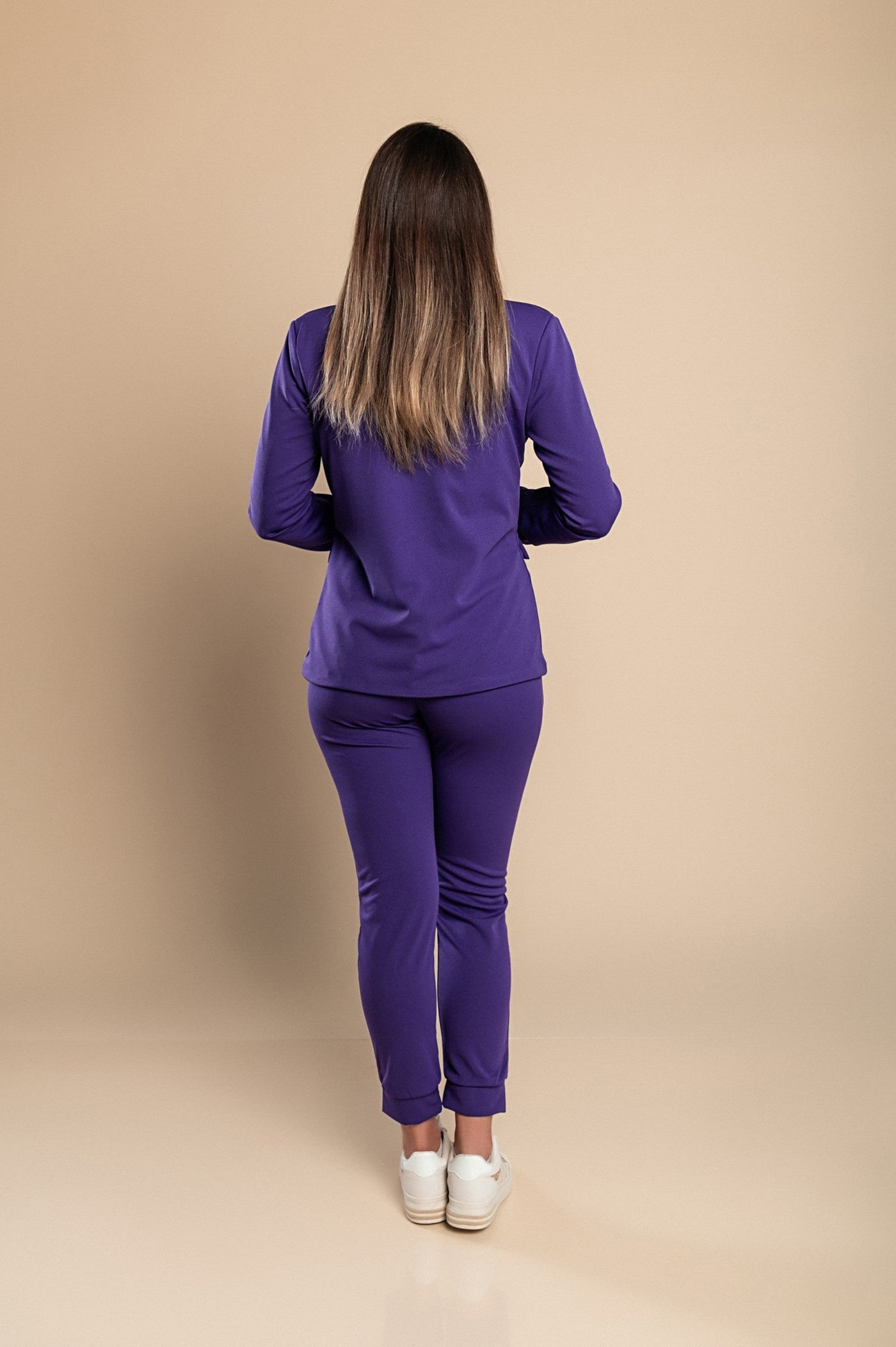 Elegant blazer and pants set Estrena, purple