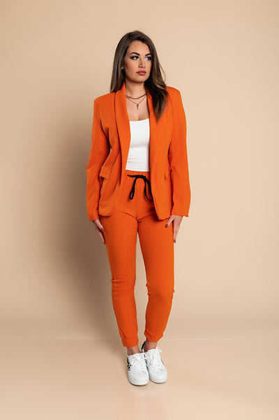 Eelegant blazer and pants set Estrena, orange