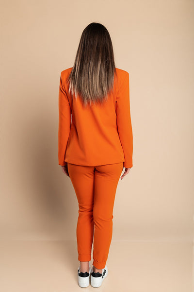 Eelegant blazer and pants set Estrena, orange