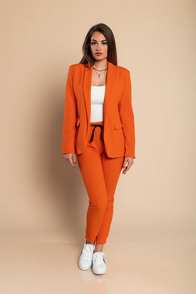 Eelegant blazer and pants set Estrena, orange