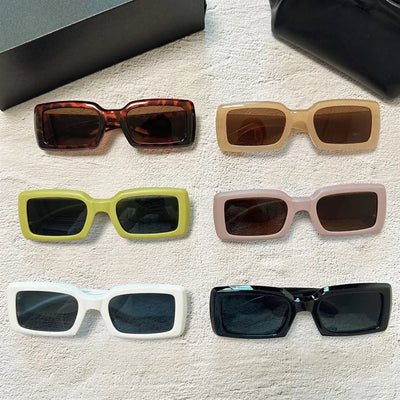 Women Small Rectangle Outdoor Travel Sunglasses