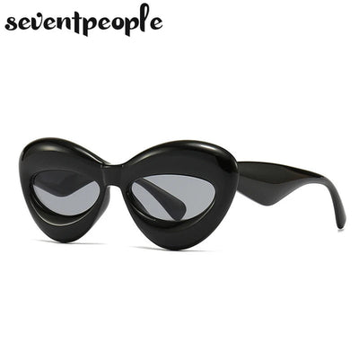 Plush women Cat Eye Sunglasses