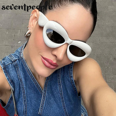 Plush women Cat Eye Sunglasses