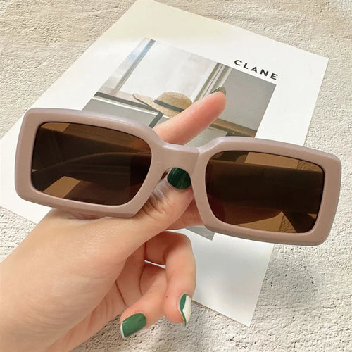 Women Small Rectangle Outdoor Travel Sunglasses