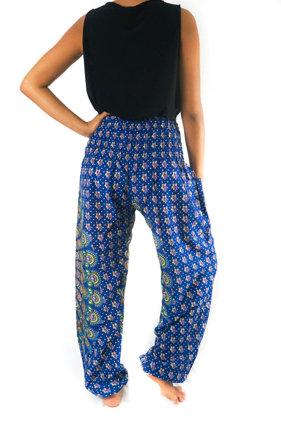 Blue Chakra Harem Pants, Hippie Pants, Boho Pants