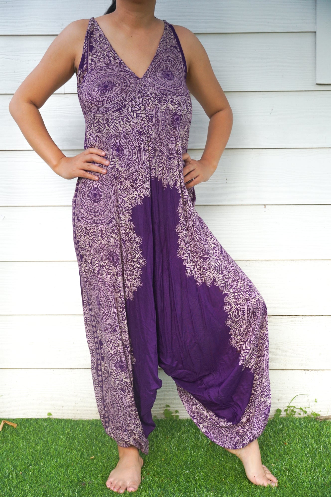 Purple Lotus Hippie Jumpsuits, Boho Rompers, Festival Clothing