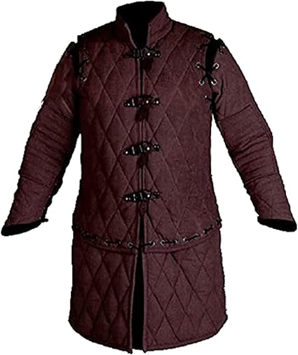 Brown Thick Padded Gambeson Coat Aketon Jacket (Size-Medium)