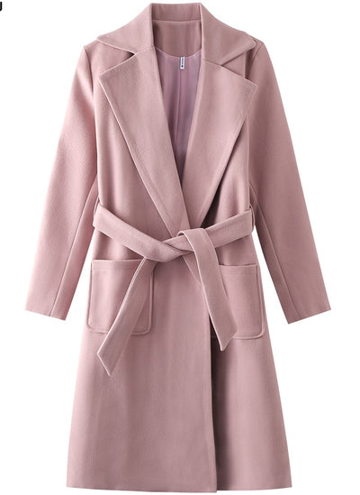 OuterwearJackets blends parkas pockets belted Women's wool coats