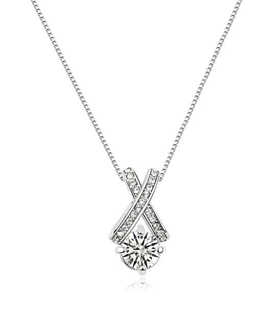 XO Crystal Pendant Necklace